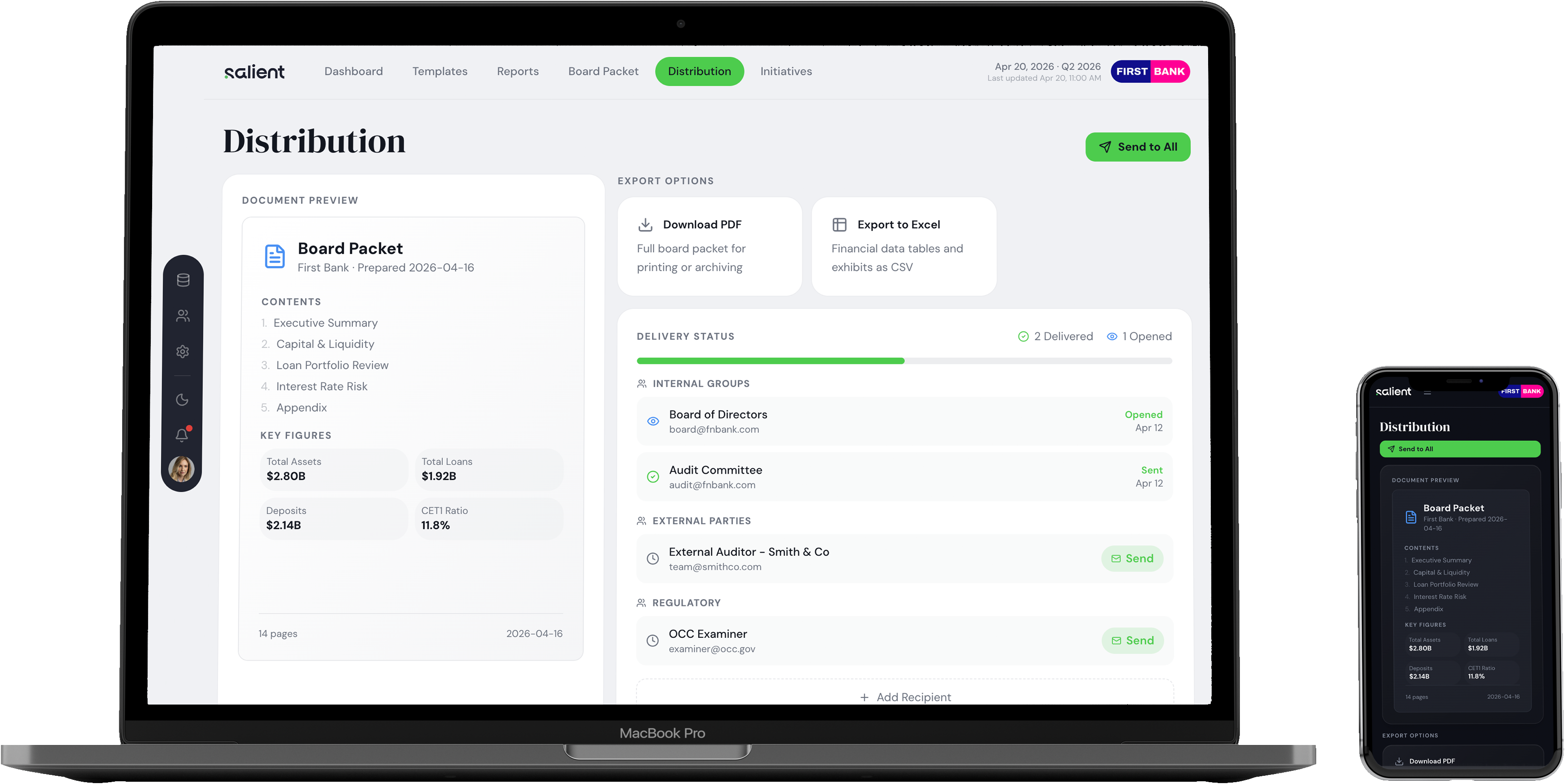 Salient — Automated Board Reporting for Financial Institutions